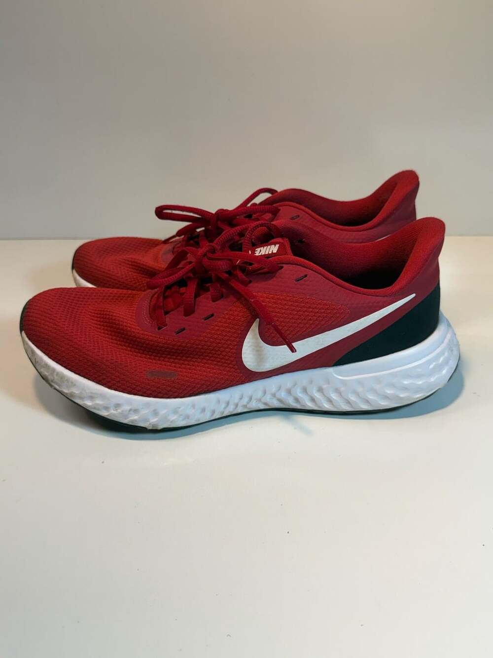 Nike Revolution Red and White Running Shoes